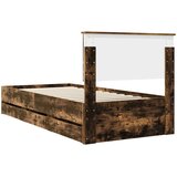  Krevetna konstrukcija s ladicama Dimljeni hrast 90 x 200 cm Smeđa 210 x 93 x 90 cm | shoptok.hr