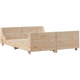vidaXL Krevet s regalom za knjige bez madraca 140x190 cm masivno drvo | shoptok.hr