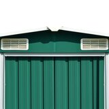 vidaXL vrtna kućica 257 x 489 x 181 cm metalna zelena | shoptok.hr