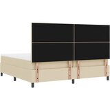  Krevet s opruga kutije s uzglavljem Krema 200 x 200 cm tkanina | shoptok.hr