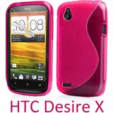  Gumijasti / gel etui S-Line za HTC Desire X - roza Cene