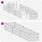  Povišeni vrtni krevet Antracit 240 x 40 x 24 cm | shoptok.hr