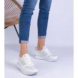 Gemre White women's platform sneakers Elenora | Shoptok.si