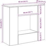  Betonsko Siva 82 x 29 x 74 cm | shoptok.hr