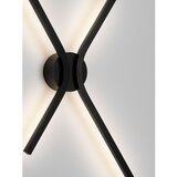 Nova Luce Mat črna aluminijasta LED zatemnitvena stenska svetilka Akro – | Shoptok.si