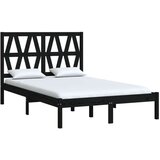  Posteljni okvir črn iz trdne borovine 140x190 cm, (20644253) | Shoptok.si