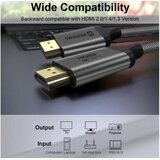 Swissten kabel HDMI 2.0, 60Hz, 18GB/s, 4K, do 21:9, 2m, pozlaćeni konek, crni | shoptok.hr