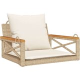  Klupa za ljuljanje s jastucima bež 63x62x40 cm od poliratana | shoptok.hr