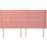  Vzglavje z ušesi roza 183x16x118/128 cm žamet, (20933871) | Shoptok.si