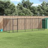Vanjski kavez za pse s krovom čelični 12,1 m² | shoptok.hr
