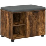  Haldna klop z blazino Enobarvno Dimljeni oreh 60 x 38 x 46 cm, (5000160662) | Shoptok.si
