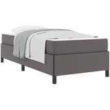 vidaXL Konstrukcija postelje z vzmetnico Siva 90 x 190 cm blago, (5000127338) | Shoptok.si