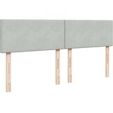 vidaXL Otomanski posteljni okvir z vzmetnicami siv 200x200cm žamet | Shoptok.si