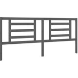  Uzglavlje za krevet sivo 206 x 4 x 100 cm od masivne borovine | shoptok.hr