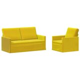  Set sofe 2 pcs Žuta Baršun - Žuta Jednostruka + Dvostruka (140 cm) | shoptok.hr
