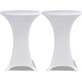 vidaXL Pregrinjalo za visoko mizo Ø60 cm belo raztegljivo 4 kosi | Shoptok.si