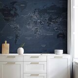  Foto tapeta - World map in blue - continents with inscriptions in English 400x280 Vodootporna | shoptok.hr