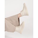 GOODIN Women's high sneakers light beige on a platform | Shoptok.si
