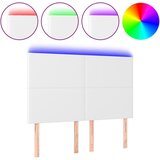 Maison Chic led posteljno vzglavje - vzglavna omarica - nočna omarica belo 144x5x118/128 cm umetno usnje, (21710492) Cene