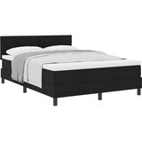  Krevet s opruga kutije s uzglavljem Crna 140 x 190 cm tkanina | shoptok.hr