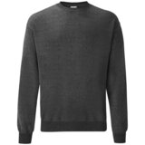 Fruit Of The Loom Dark Grey Men's Sweatshirt Set-in Sweat Cene