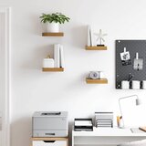  Polica na zidu 4 pcs Smeđa 23 x 23,5 x 4 cm Konstruirano drvo | shoptok.hr