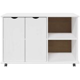  Mobilni ormar Bijelo 100 x 39 x 65 5 cm Čvrsto borovo drvo - Bijelo | shoptok.hr