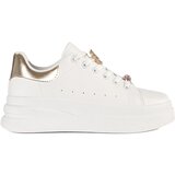 Shelvt White platform sneakers with pins | shoptok.hr