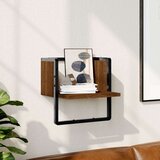  Polica s prečkom boja smeđeg hrasta 30 x 25 x 30 cm Cijene