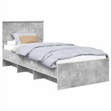 Krevetna konstrukcija s uzglavljem Betonski sivi 120 x 123 cm | shoptok.hr