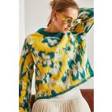 Bianco Lucci women's Raised Pearl Stone Embroidered Knitwear Sweater