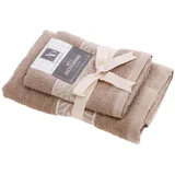 Set brisača Veiga 55x40 in 100x55cm / 2 kos / rjava / bombaž, (5000199798)