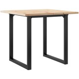  Blagovaonski stol O-oblika 90x90x75,5 cm od borovine i čelik | Eponuda.com