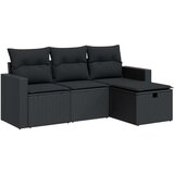 vidaXL 4-dijelni set vrtnih sofa od poliratana s jastucima crni | shoptok.hr
