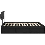  Krevetna konstrukcija Crna 200 x 200 cm Čvrsto borovo drvo | shoptok.hr