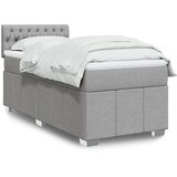vidaXL Box spring krevet s madracem svjetlosivi 90x190 cm od tkanine | shoptok.hr