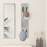 vidaXL Vješalica za kapute na zidu Beton siva 20 x 1.5 x 100 cm | shoptok.hr