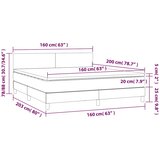  Krevet s oprugama i madracem tamnozeleni 160x200 cm baršunasti | shoptok.hr