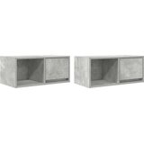 TV ormarići 2 kom boja betona 60x31x25,5 cm konstruirano drvo | shoptok.hr