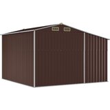  Vrtno spremište smeđe 277 x 279 x 179 cm od pocinčanog čelika | shoptok.hr