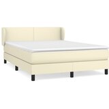  s oprugama i madracem krem 140 x 190 cm od umjetne kože | shoptok.hr