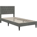  Okvir kreveta s madracem Tamno siva 90 x 190 cm Baršun | shoptok.hr