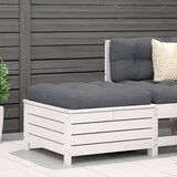Maison Chic Vrtni stolček - Vrtni stoli za noge z blazino bela trdna borovina JS1006, (21877652) | Shoptok.si