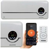 Kaminer 2000W keramična stenska WIFI električna grelna zračna zavesa LCD APP + daljinec bela 00026389 | Shoptok.si