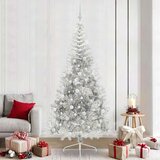  Umjetna preddekorirana božićna jelka srebrna 240 cm PET | Shoptok.si