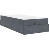 vidaXL Konstrukcija postelje Temno siva 90 x 200 cm Žamet | Shoptok.si