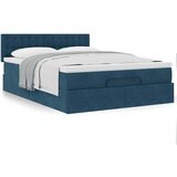 Otomanski krevet s madracima tamnoplavi 140x190 cm baršunasti | shoptok.hr