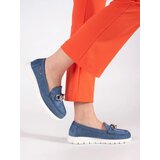 GOODIN Suede blue loafers with chain | shoptok.hr