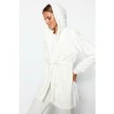 Trendyol Wellsoft Knitted Dressing Gown in Ecru