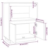 vidaXL Komoda 60 x 34 x 75 cm od masivne borovine | shoptok.hr